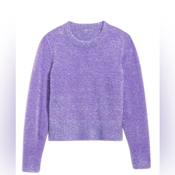 Old Navy NWT Eyelash Shiny Sparkly Pull Over Sweater Size 2X Green,Purple,Pink - Picture 2 of 15